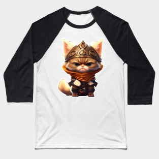 Cute Chibi Cat Merch - Adorable Feline Apparel and Accessories Baseball T-Shirt